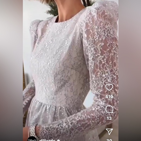 NWT Antonio Melani x Born
on Fifth Clara Metallic Lace
Tiered Ruffle Maxi Dress - Picture 6 of 16